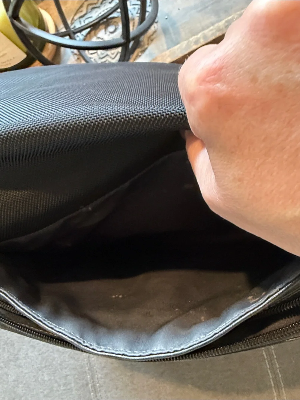 Tumi Black Leather Small Messenger Crossbody